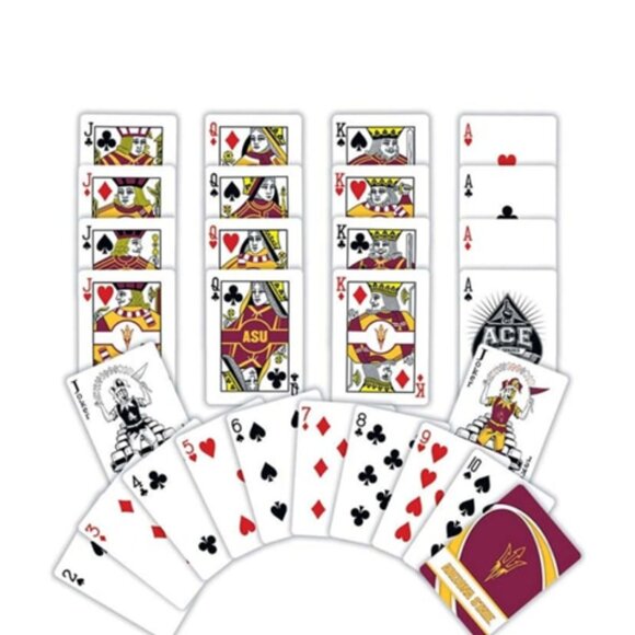NWOT Arizona State Sun Devils Logo Playing Cards - Picture 3 of 14
